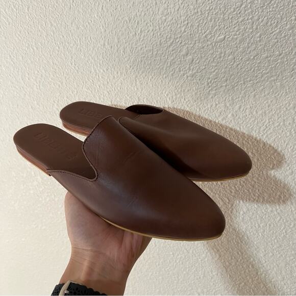 Liberte the modern mule Brown leather slip on slides mules 5 - Picture 1 of 7